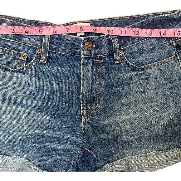 J. Crew Factory Blue Jean Rolled Shorts Size 27 EUC Classic Coastal Grandma - Picture 4 of 6